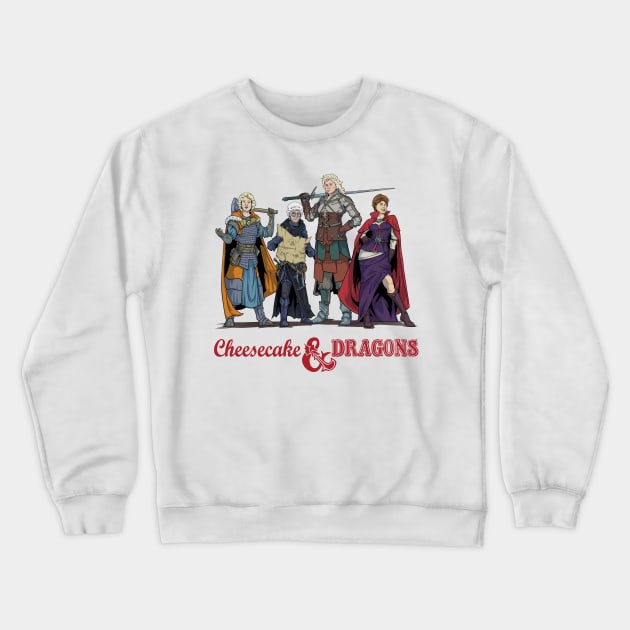 Cheesecake & Dragons Crewneck Sweatshirt by JohnLattaArt